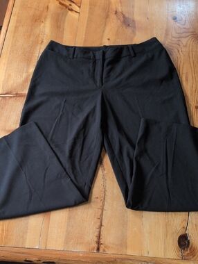 Worthington Black Straight-Leg Dress Pants